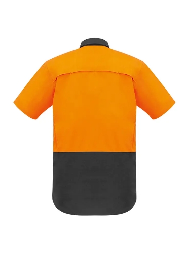 Picture of Syzmik, Mens Rugged Cooling Hi Vis Spliced S/S Shirt