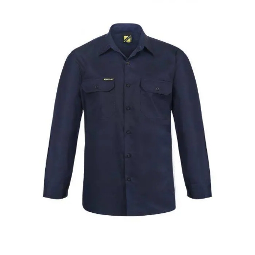 Picture of WorkCraft, Lightweight Long Sleeve Vented Cotton Drill Shirt