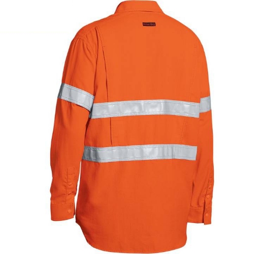 Picture of Bisley, Tencate Tecasafe® Plus 480 Taped Hi Vis Lightweight FR Vented Shirt