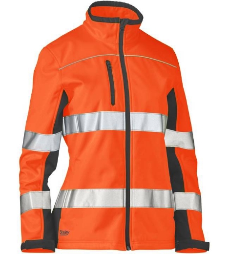 Picture of Bisley,Women's Taped Two Tone Hi Vis Soft Shell Jacket