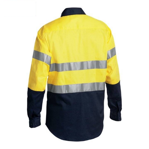 Picture of Bisley, Taped Hi Vis Drill Shirt Long Sleeve