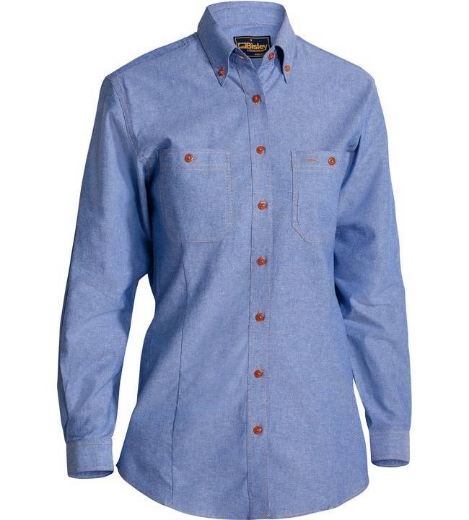 Picture of Bisley,Women's Chambray Shirt  - Long Sleeve