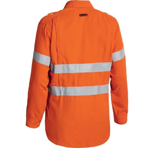 Picture of Bisley, Tencate Tecasafe® Plus 580 Taped Hi Vis Lightweight FR Vented Shirt