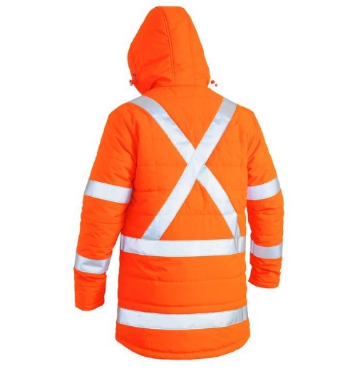 Picture of Bisley, Taped Hi Vis Puffer Jacket With X Back