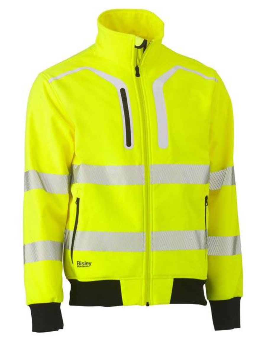 Picture of Bisley, Taped Hi Vis Soft Shell Bomber Jacket