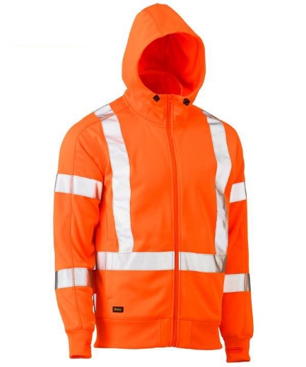 Picture of Bisley, X Taped Hi Vis Zip Front Fleece Hoodie