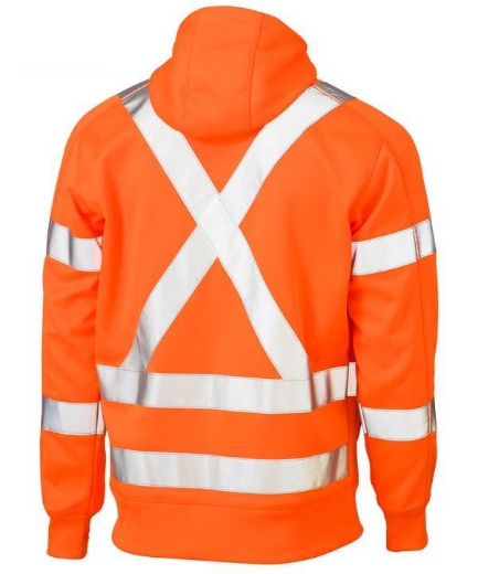 Picture of Bisley, X Taped Hi Vis Zip Front Fleece Hoodie