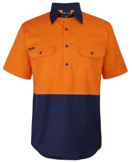 Picture of JB's Wear, HV Close Front S/S 150G Work Shirt