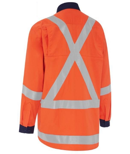 Picture of Bisley, X Taped Hi Vis Ttmc Cool Lightweight Drill Shirt