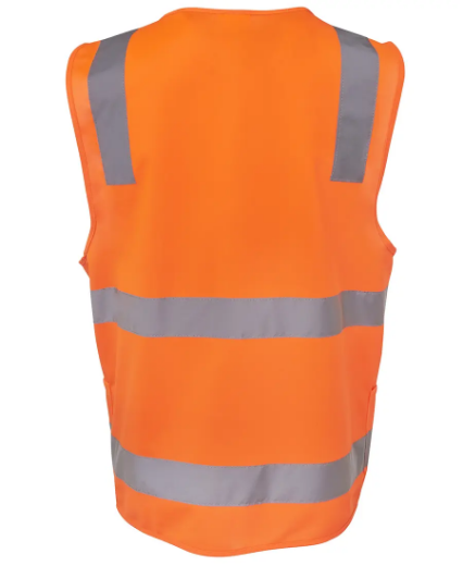 Picture of JB's Wear, HV (D+N) Zip Orange Safety Vest - Visitor