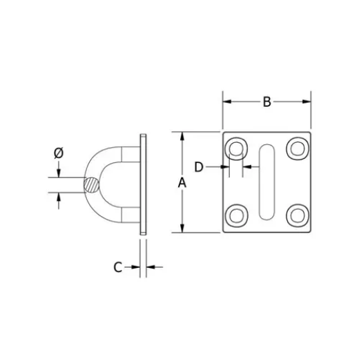 Picture of Beaver, G304 S/S Square Pad Eye