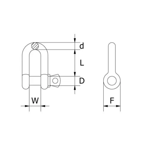 Picture of Beaver, Electro Galvanised Commercial Dee 10mm Shackles